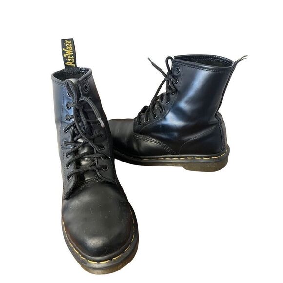 Dr Doc Martens Womens 7 Mens 6 Pascal Virginia 8-Eye Hipster Boot Black AirWair - Picture 1 of 11